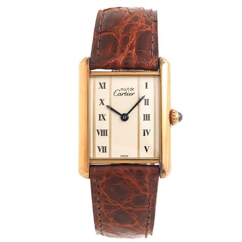 cartier vermeil tank|cartier tank vermeil vintage.